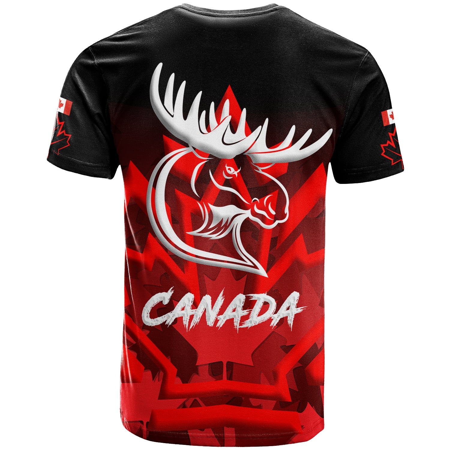 Canada Moose With Maple Leaf T shirt - - Vibe Hoodie Shop