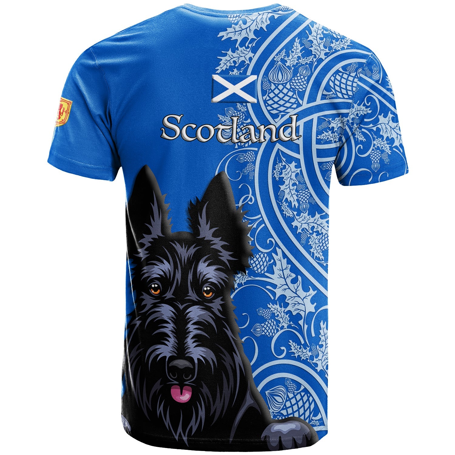 Scottish Terrier With Thistle T shirt - - Vibe Hoodie Shop