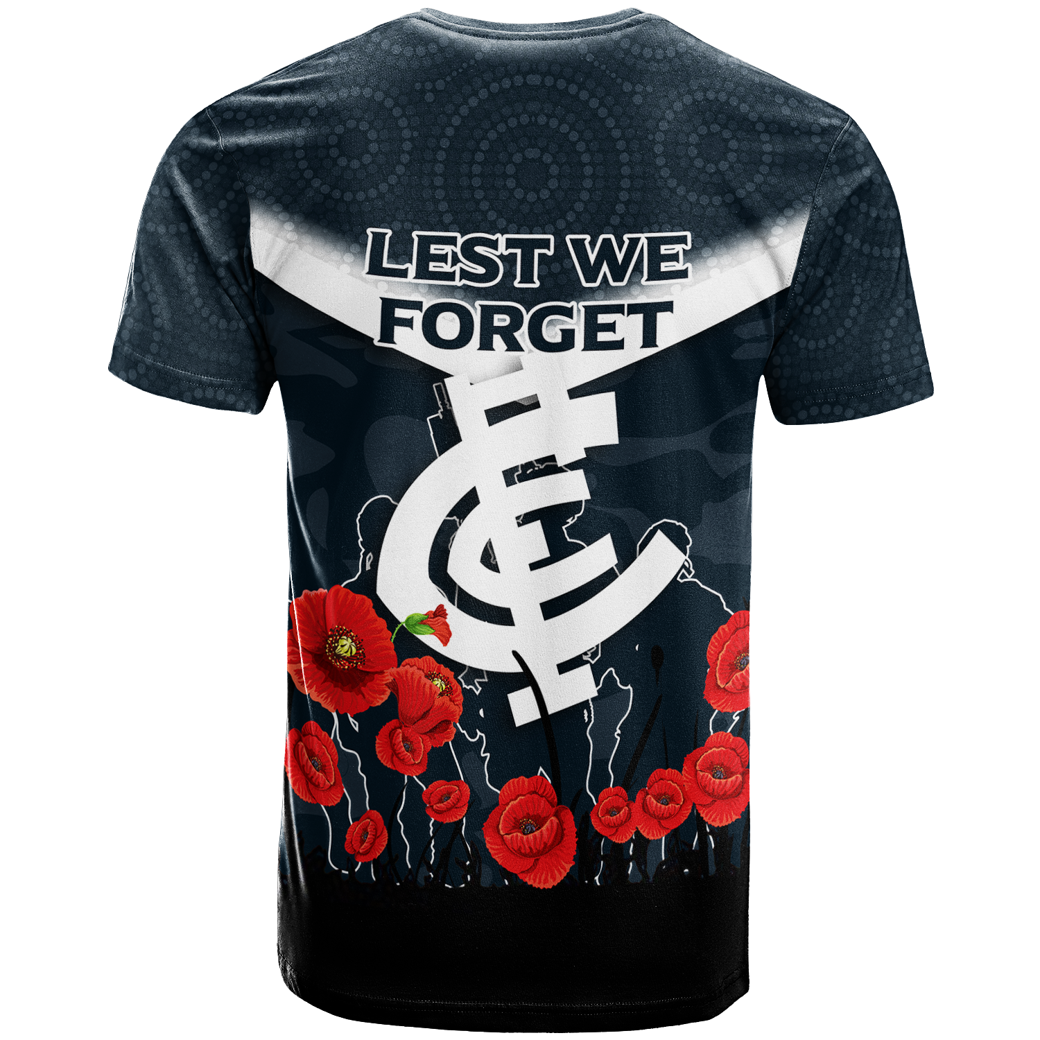 Blues ANZAC Day T shirt - Indigenous Art - - Vibe Hoodie Shop