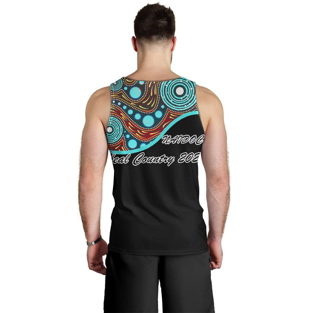 NAIDOC 2021 Men's Tank Top - Heal Country - Vibe Hoodie Shop