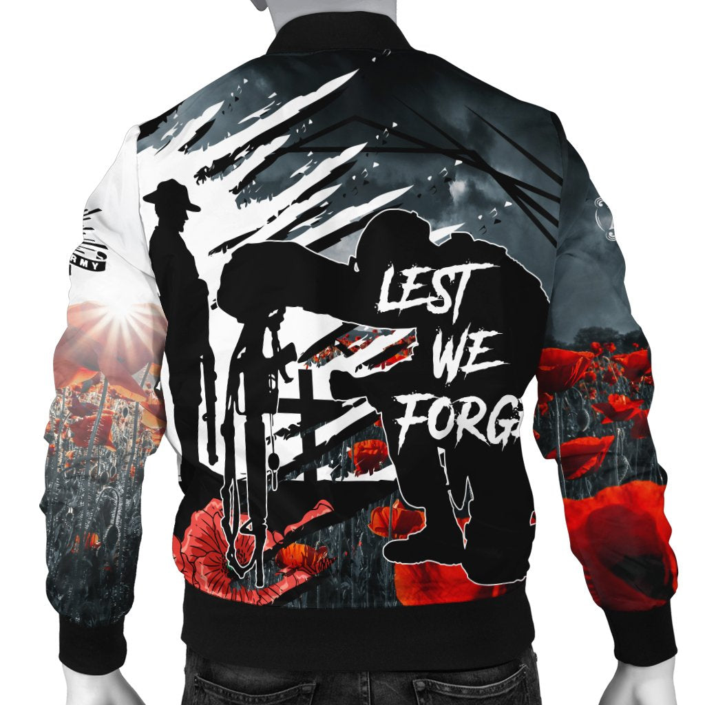 ANZAC Day Men's Bomber Jacket - The Spirit of ANZAC - Vibe Hoodie Shop