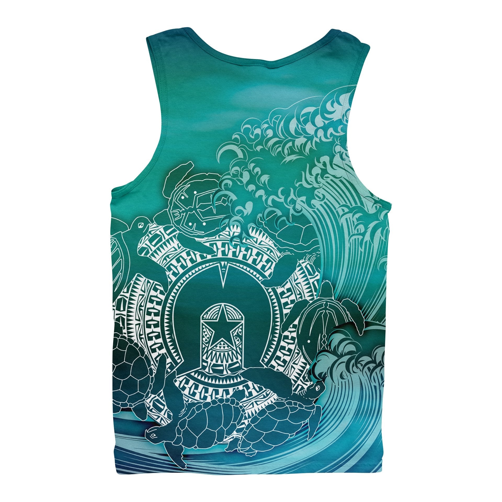 Custom Aboriginal Men's Tank Top, Torres Strait Islands in Wave - Vibe Hoodie Shop