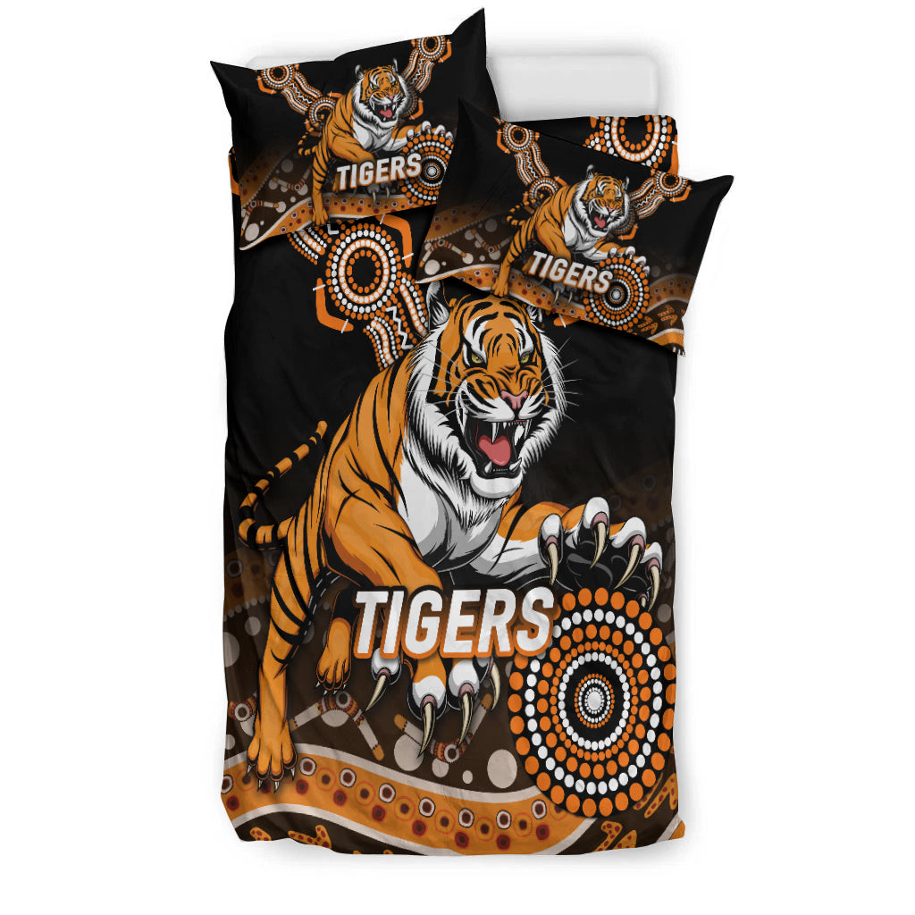 Tigers Rugby 2022 Aboriginal Art Bedding Set - - Vibe Hoodie Shop