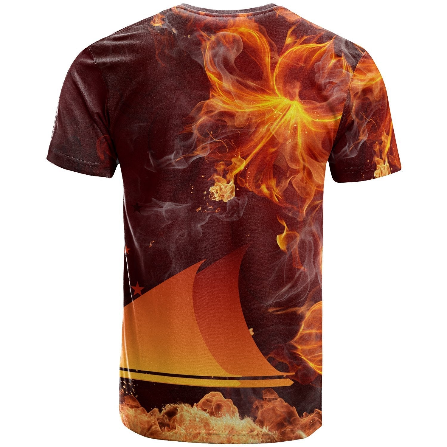 Tokelau Polynesian Custom Personalised T - Shirt - Fire Hibiscus - Vibe Hoodie Shop