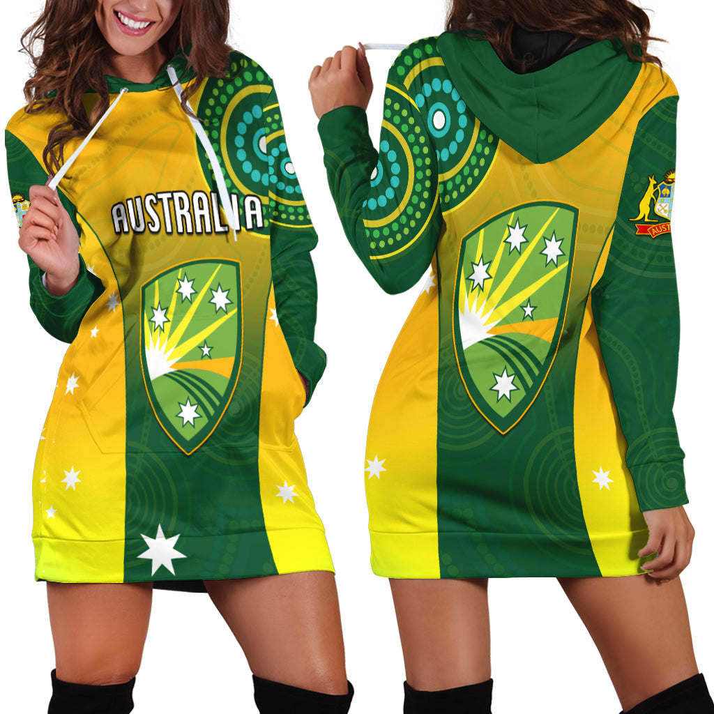 (Custom Personalised) Cricket Australia Hoodie Dress Unique Aboriginal - Vibe Hoodie Shop