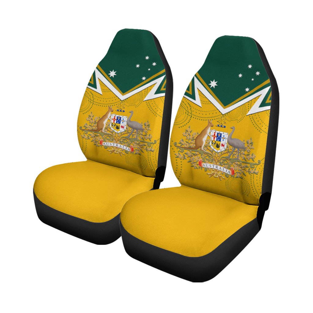 Car Seat Covers - Australian Coat Of Arms National Color - Vibe Hoodie Shop