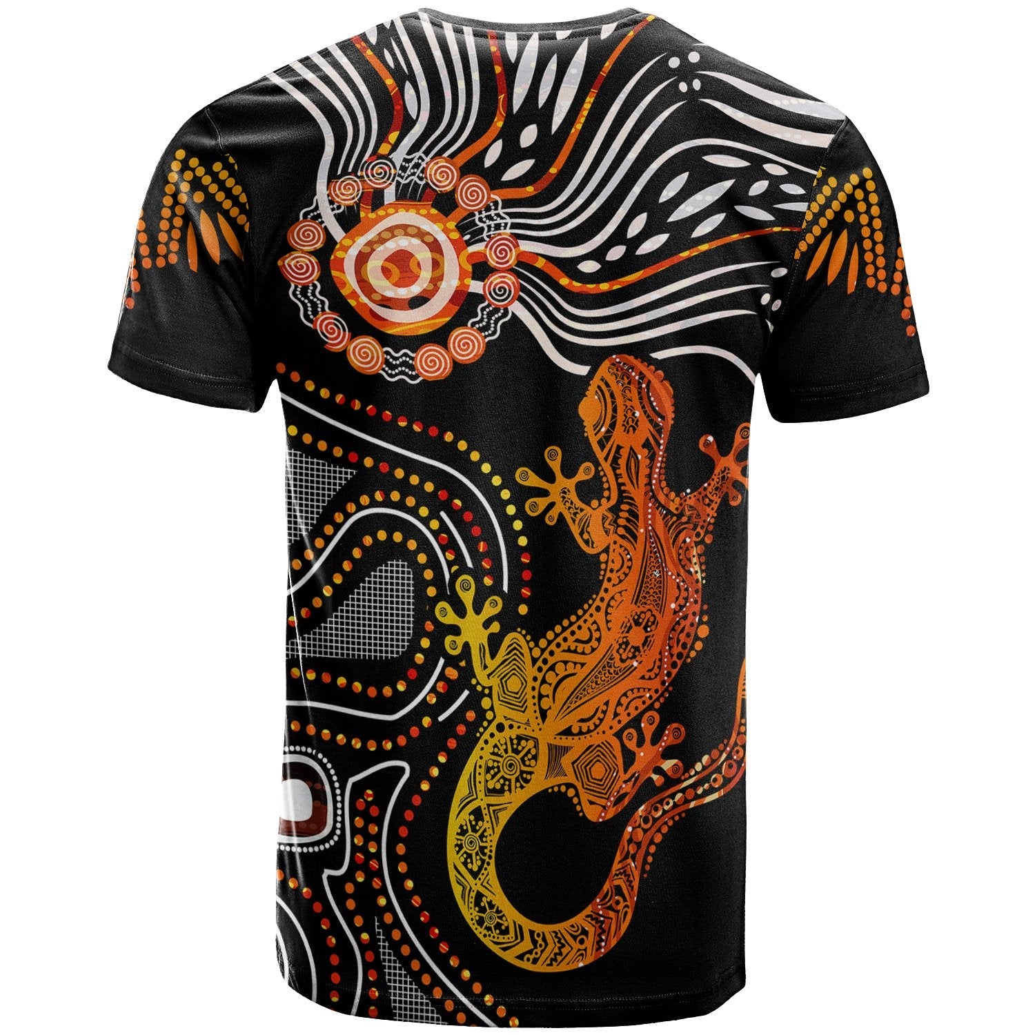 Aboriginal T shirt - Lizard Sunshine - Vibe Hoodie Shop