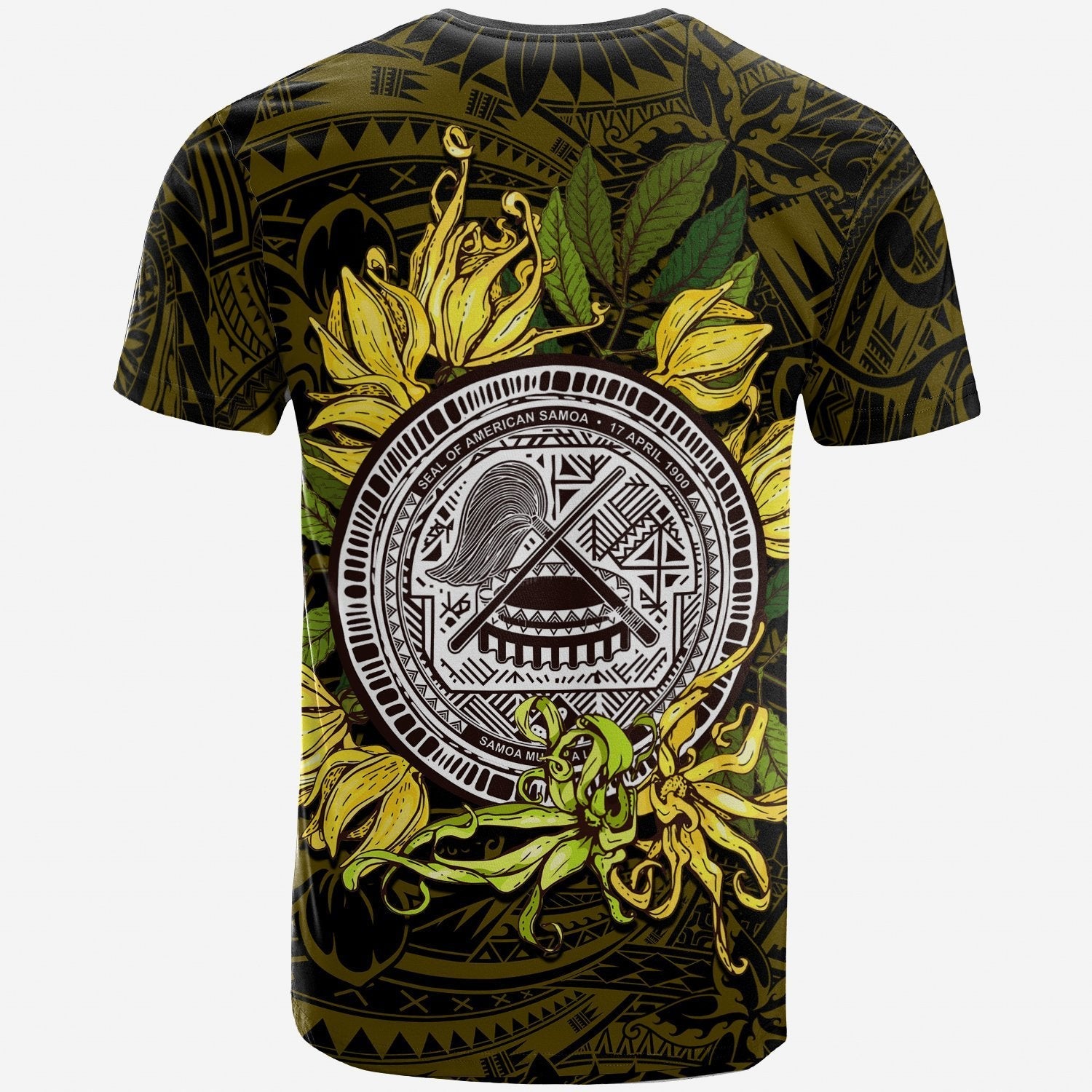 Vibe Hoodie American Samoa T shirt - Polynesian Ylang Ylang Flowers - Vibe Hoodie Shop