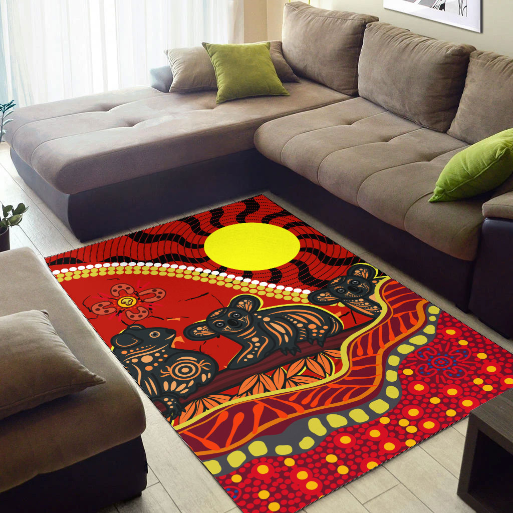 Aboriginal Koala Painting Area Rug - - Vibe Hoodie Shop