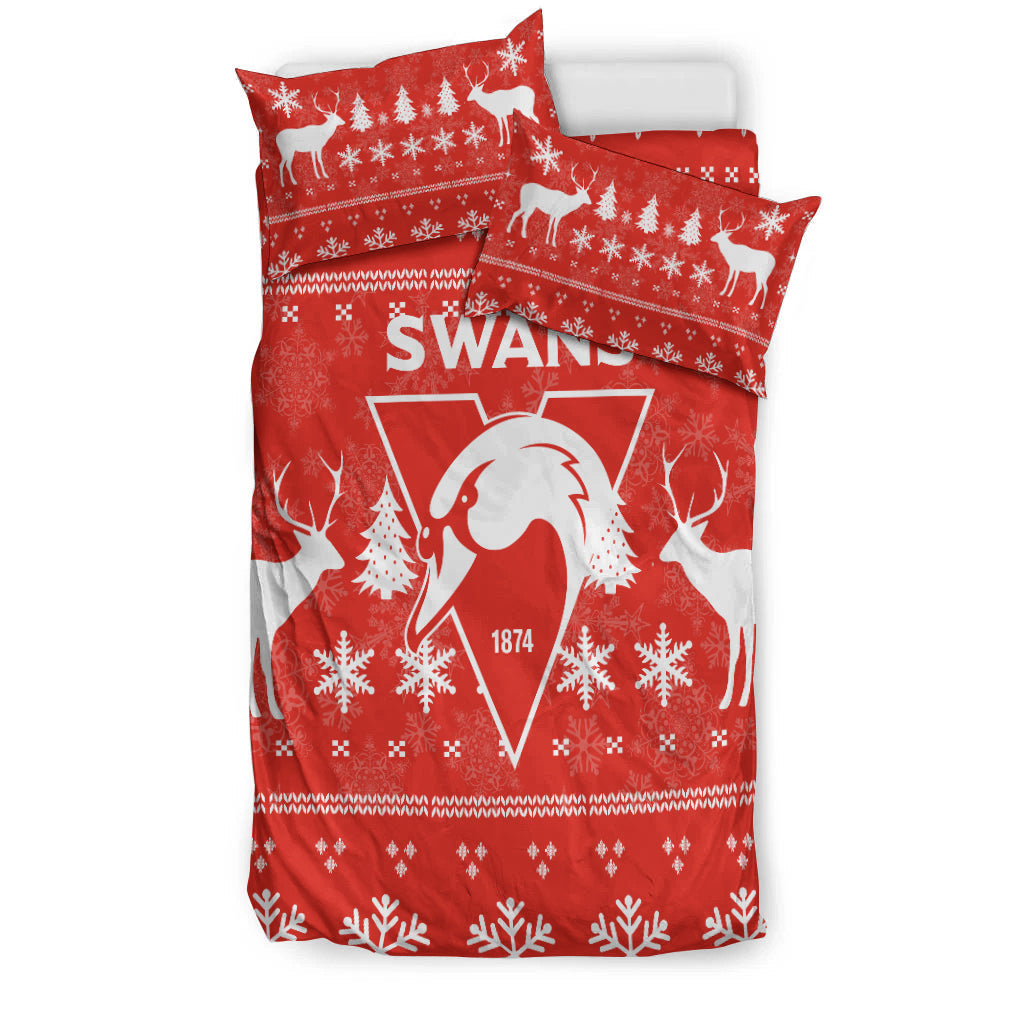 Sydney Swans Bedding Set - Christmas Ugly Style - - Vibe Hoodie Shop