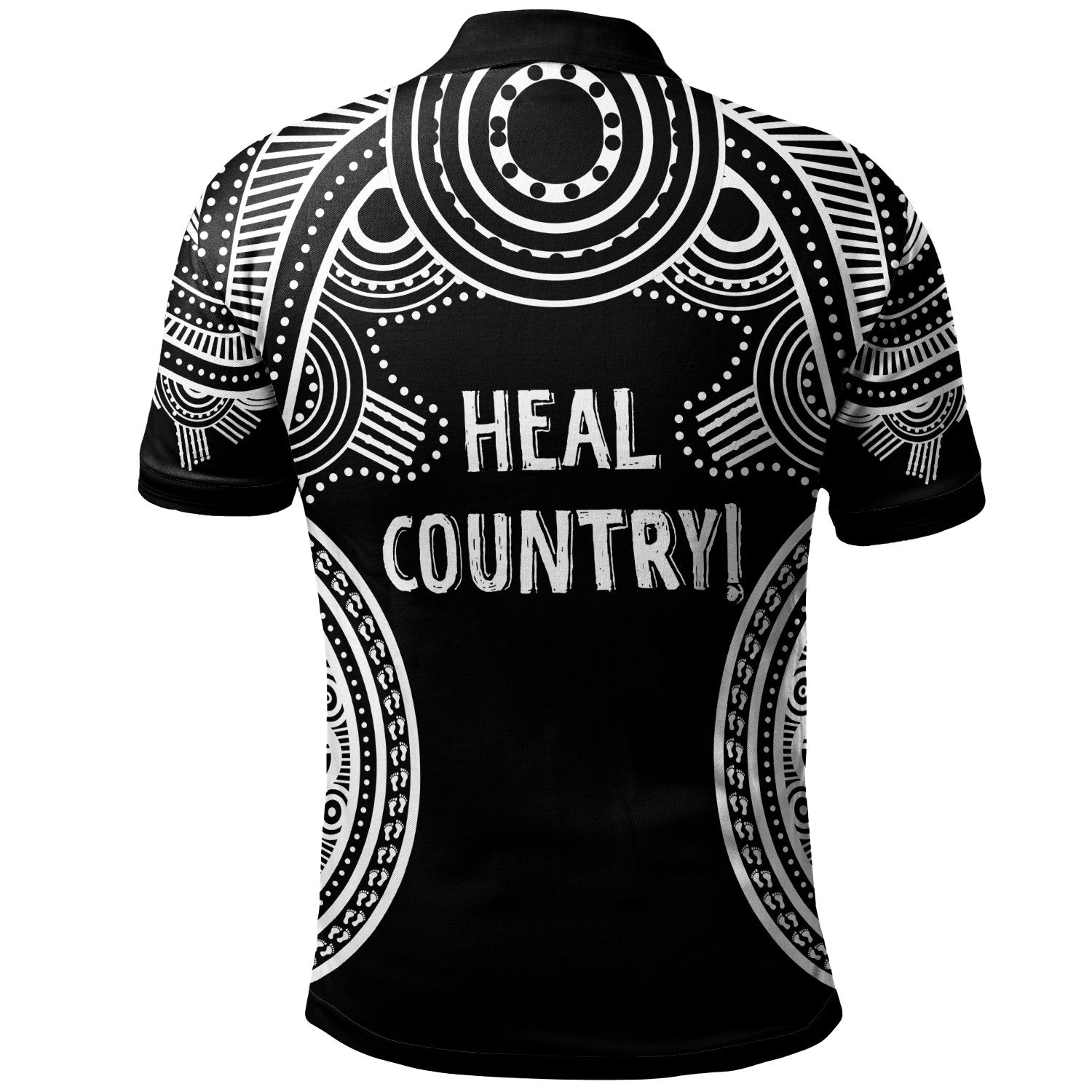 Vibe Hoodie NAIDOC Week 2021 Polo Shirt, Heal Country (White) - Vibe Hoodie Shop