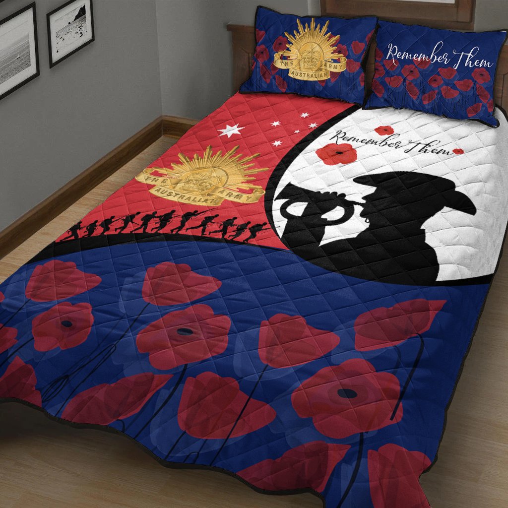 ANZAC Day Quilt Bed Set - We will remember Them - Vibe Hoodie Shop