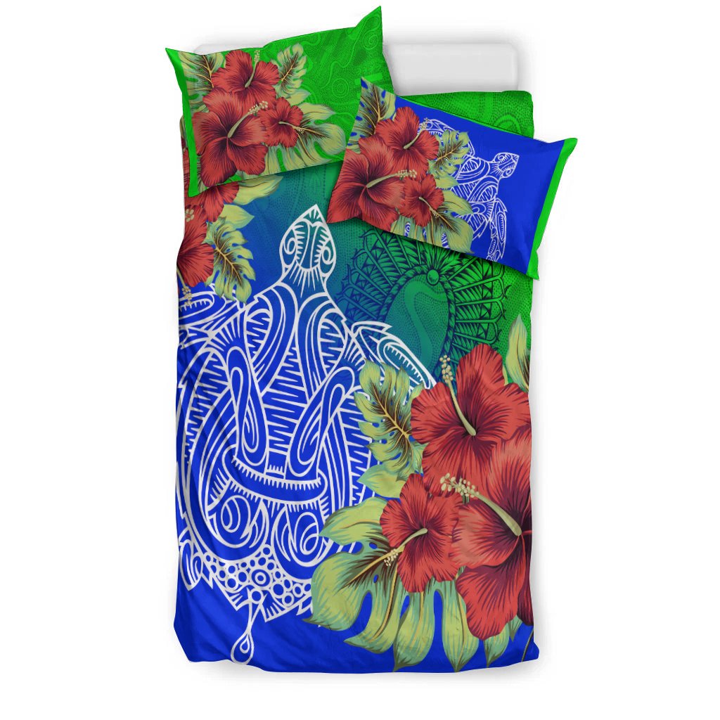 Torres Strait Islanders Bedding Set - Ocean Hibiscus - Vibe Hoodie Shop