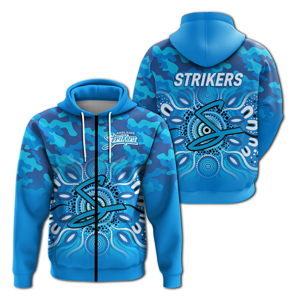 Adelaide Strikers Cricket ANZAC Day Aboriginal Hoodie - LT12 - Vibe Hoodie Shop
