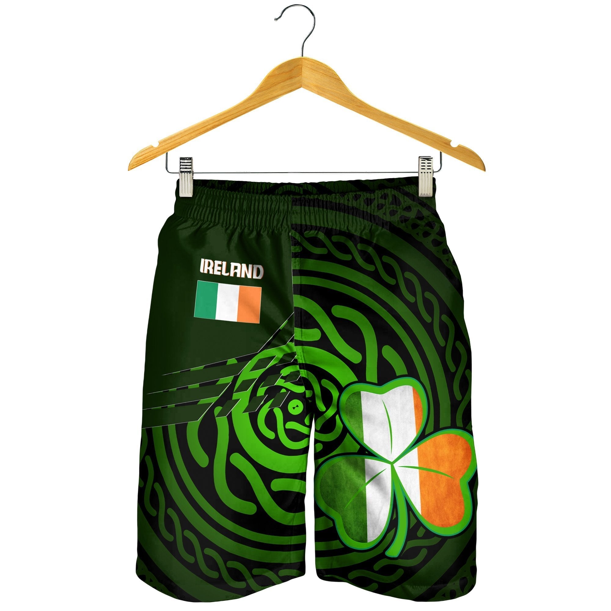 Ireland Men's Short - Ireland Symbol With Celtic Patterns - Vibe Hoodie Shop