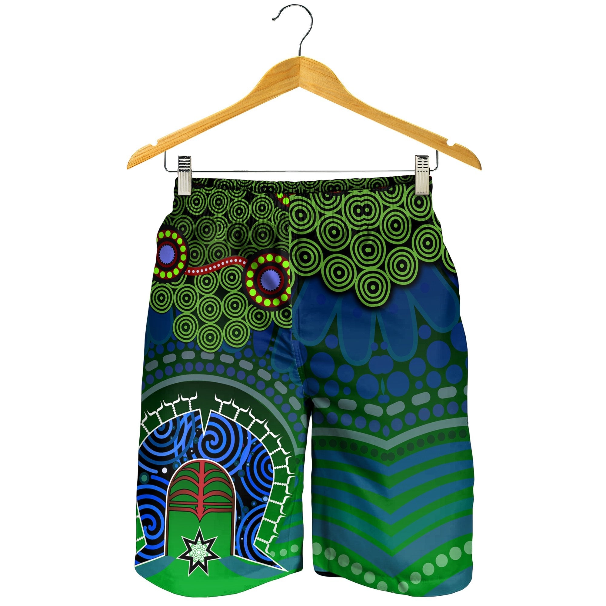 Torres Strait Men's Short - Dhari And Dot Patterns - Vibe Hoodie Shop