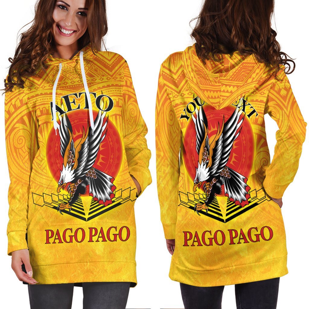 American Samoa Custom Personalised Women's Hoodie Dress - Pago Pago Aeto (Ver 2) - Vibe Hoodie Shop