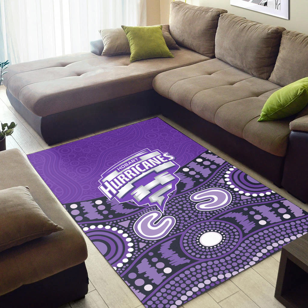 Hobart Hurricanes Area Rug - Aboriginal Style Of Dot - - Vibe Hoodie Shop