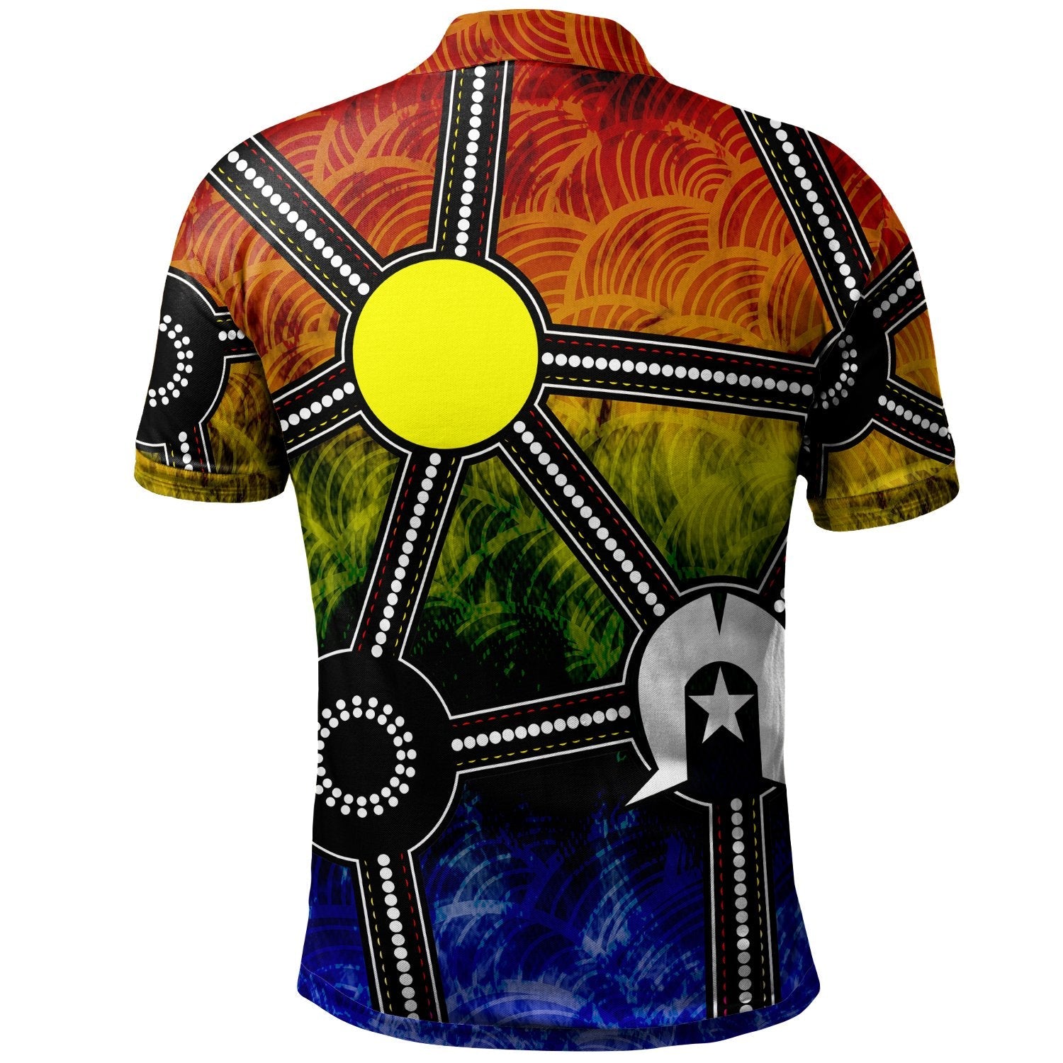 Custom NAIDOC Week 2021 Polo Shirt, Aboriginal Geometric Style - Vibe Hoodie Shop