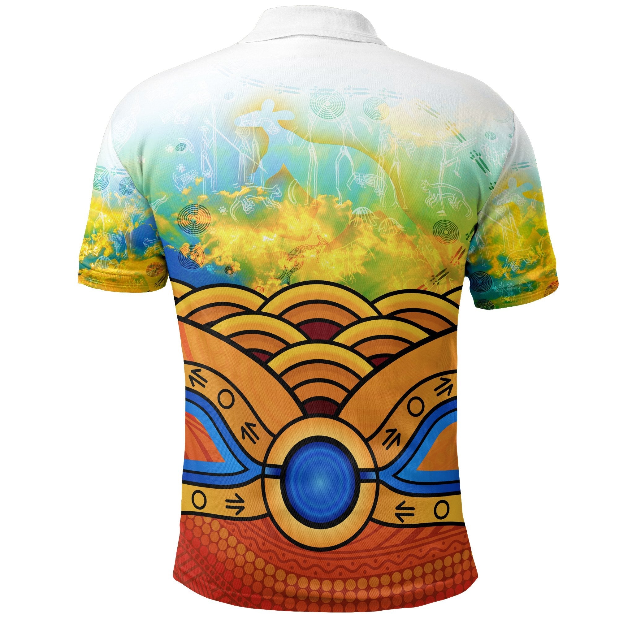 Aboriginal Polo Shirts, Australia Kangaroo Sky - Vibe Hoodie Shop