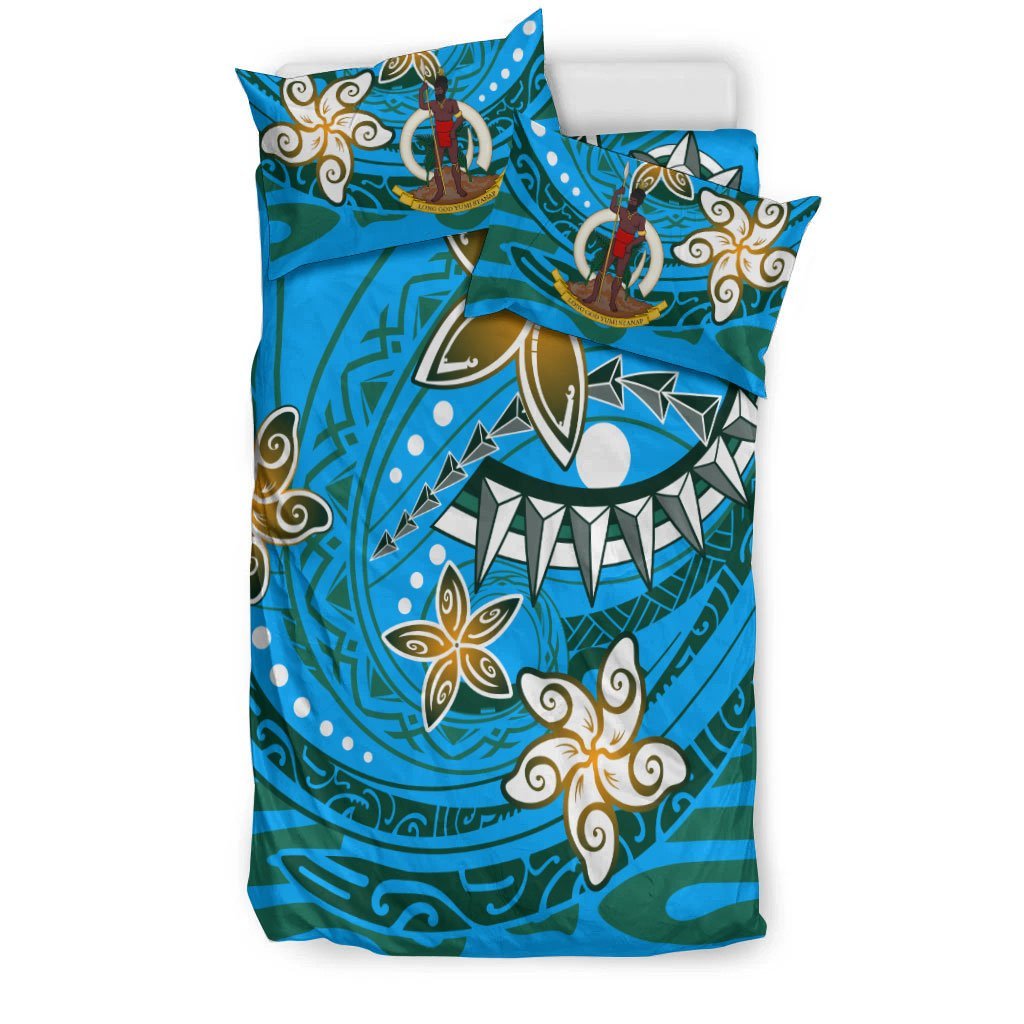 Vanuatu Bedding Set - Spring Style Blue Color - Vibe Hoodie Shop