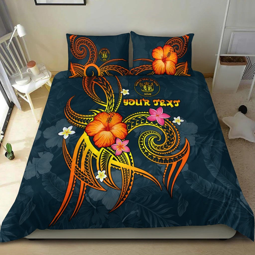 Niue Polynesian Personalised Bedding Set - Legend of Niue (Blue) - Vibe Hoodie Shop