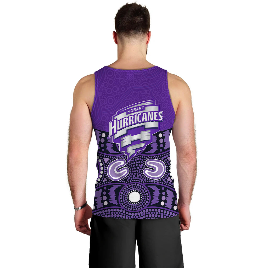 Hobart Hurricanes Men Tank Top - Aboriginal Style Of Dot - - Vibe Hoodie Shop