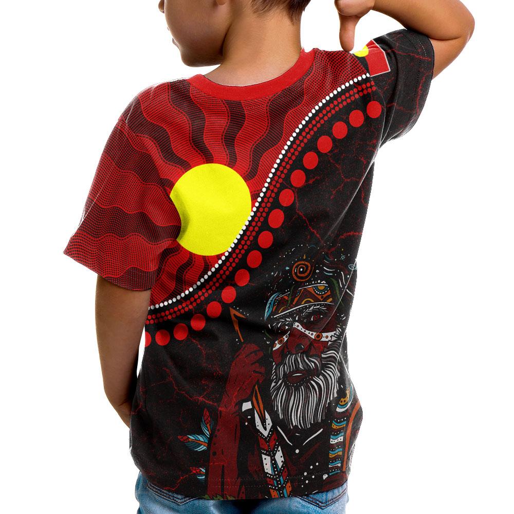 Aboriginal T shirts Kid - Indigenous People And Sun - Vibe Hoodie Shop