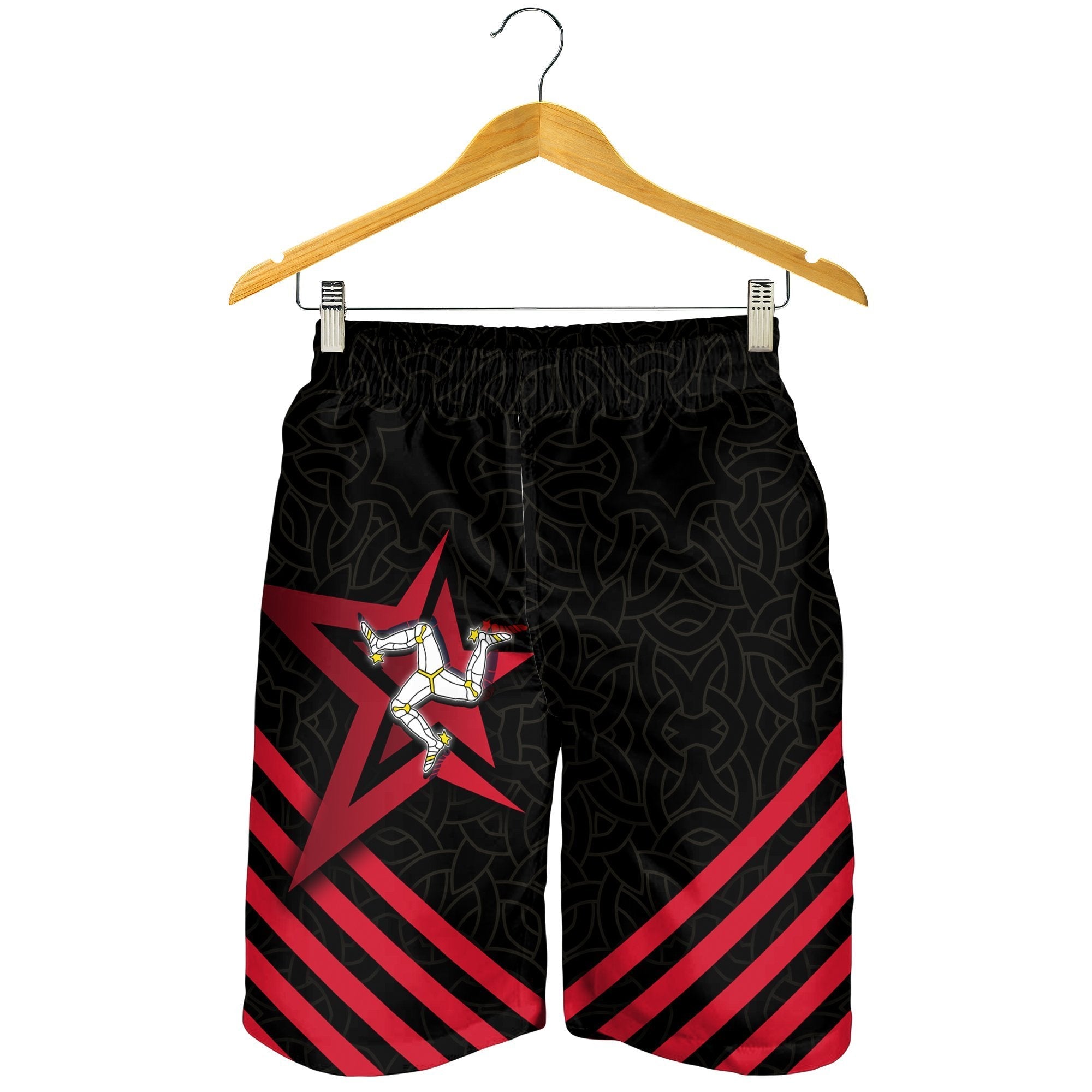 Isle of Man Celtic Men's Shorts - Isle of Man Star - Vibe Hoodie Shop