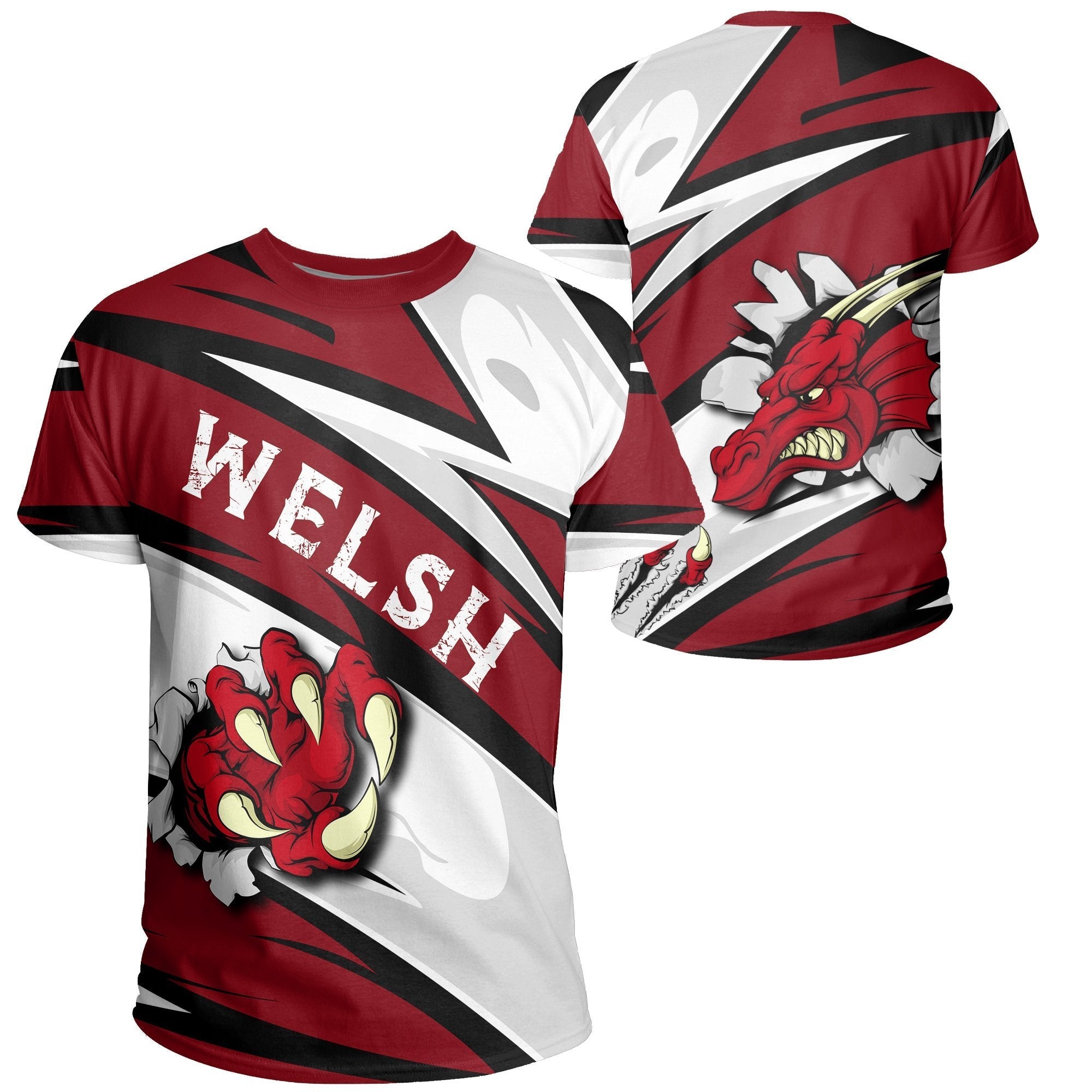 Wales Bloody Dragon of Welsh T shirt - Lode Style - Vibe Hoodie Shop