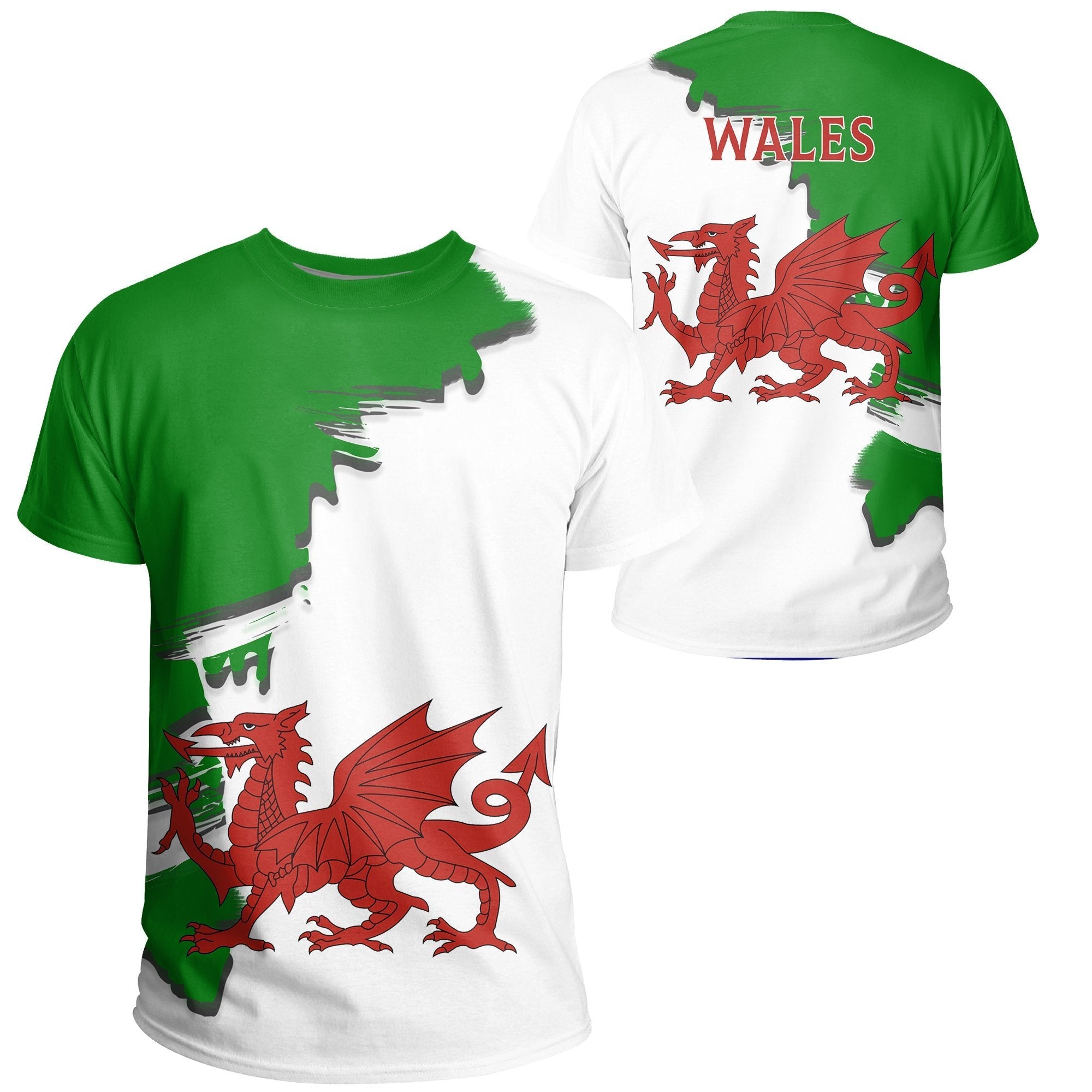 Wales Coat Of Arms Unique T shirt - Scratch Style - Vibe Hoodie Shop