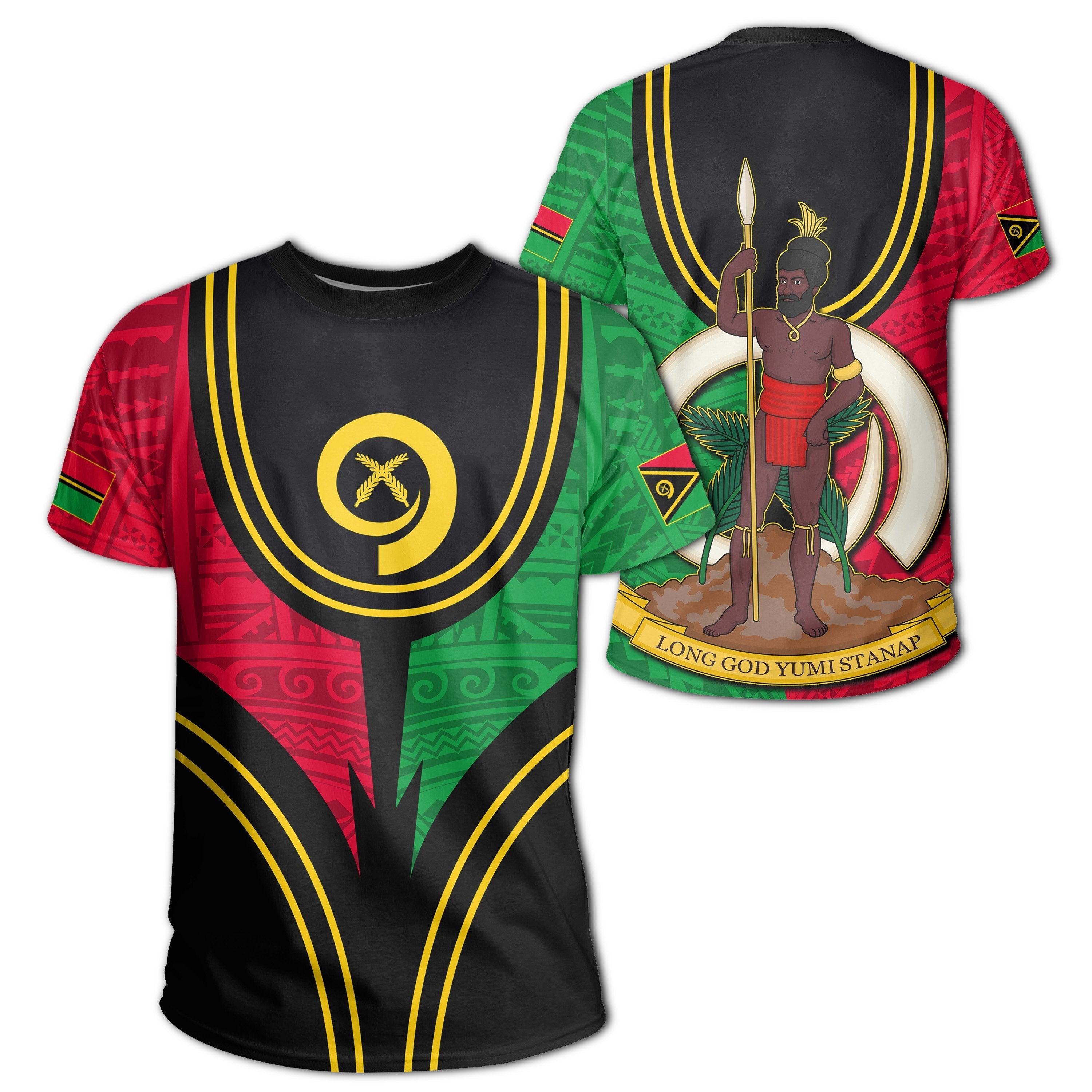 Vanuatu Polynesian Flag T shirt - Vibe Hoodie Shop