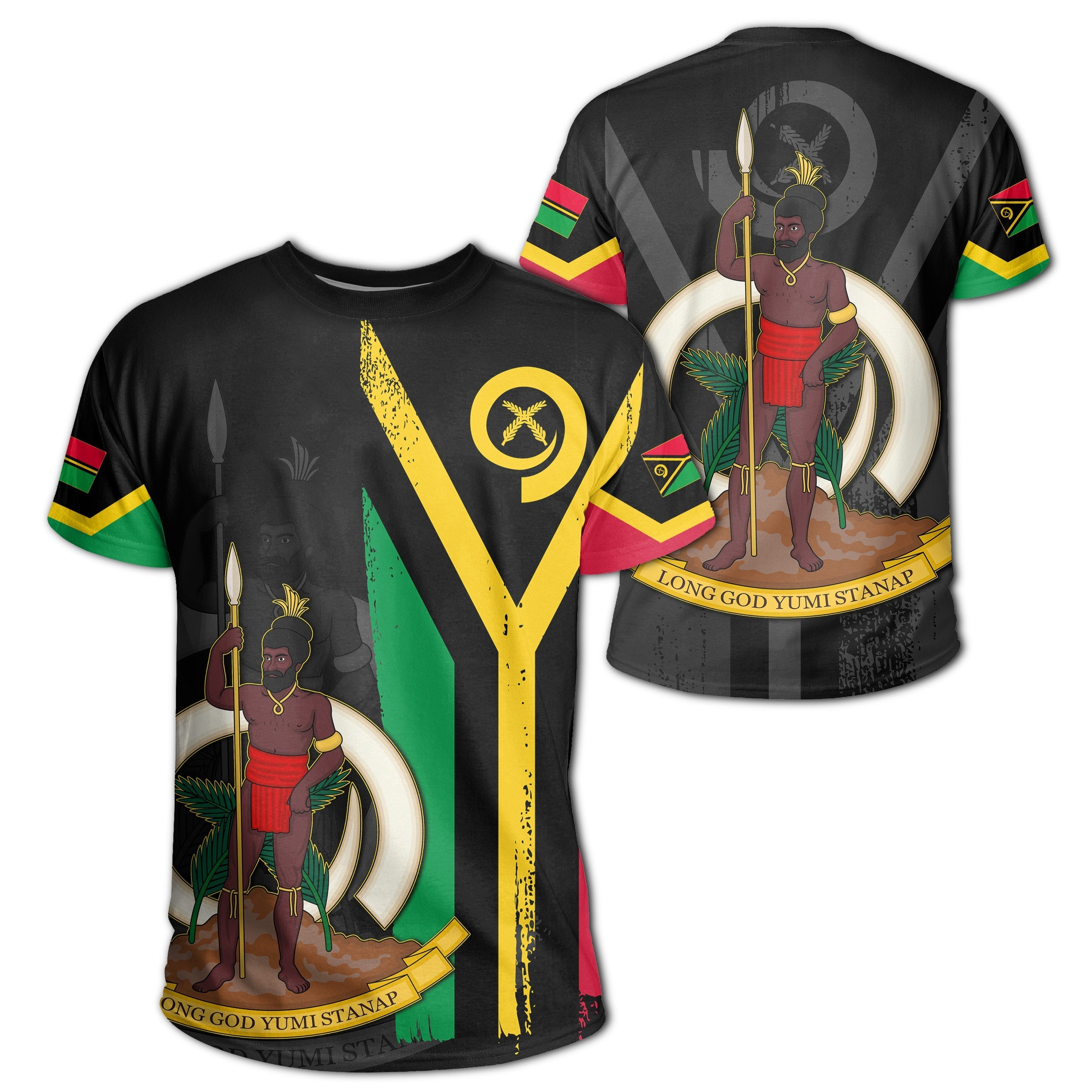 Vanuatu Flag Coat Of Arm T shirt - Vibe Hoodie Shop