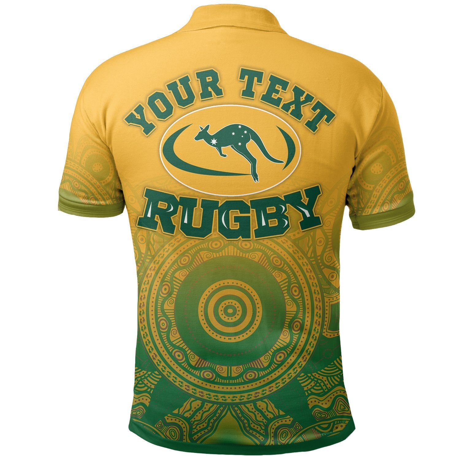 Custom Aboriginal Polo Shirt, Australia Rugby and Coat Of Arms - Vibe Hoodie Shop