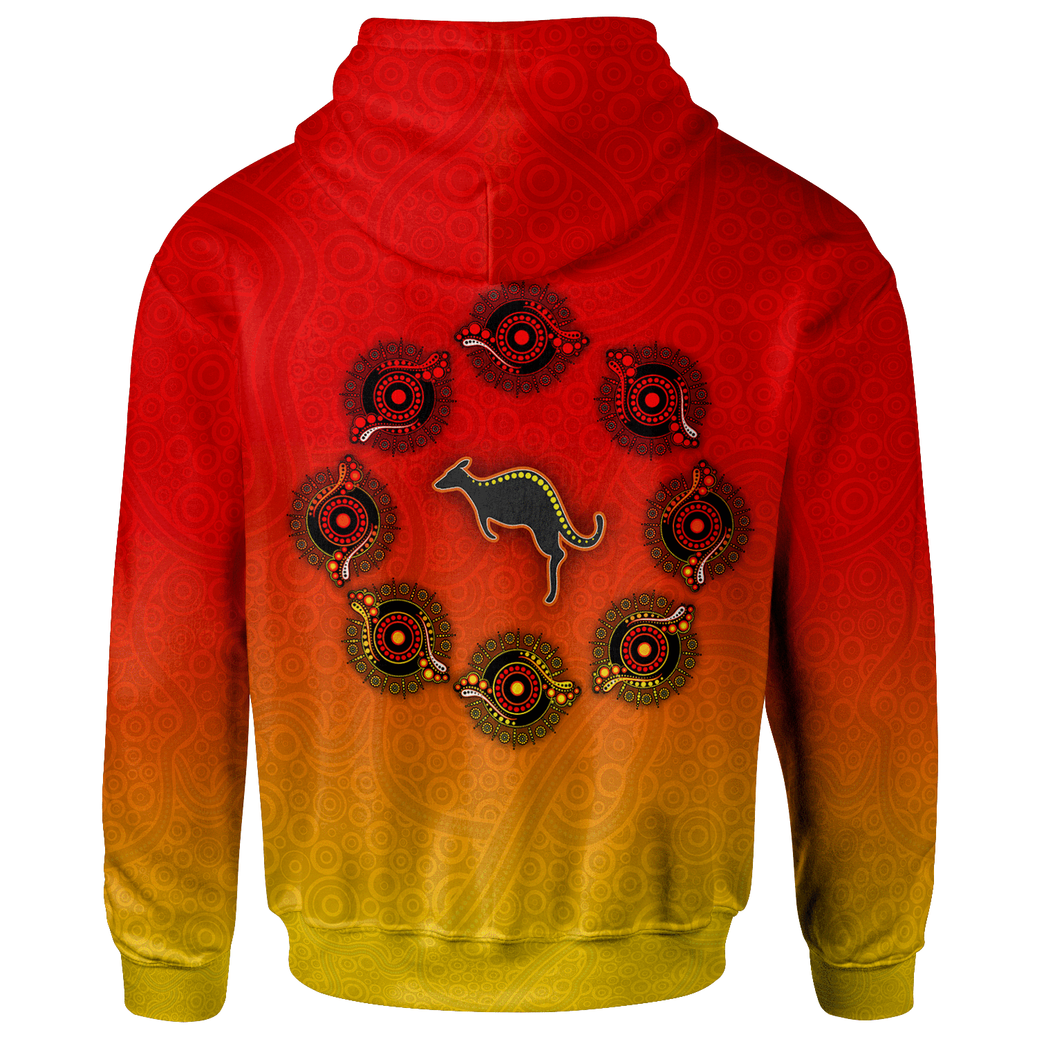 Aboriginal Hoodie - Circle Pattern - Vibe Hoodie Shop