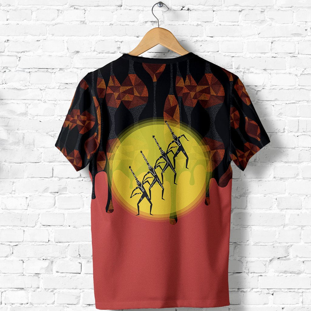 Aboriginal T shirt, Sun Patterns Indigenous Color - Vibe Hoodie Shop