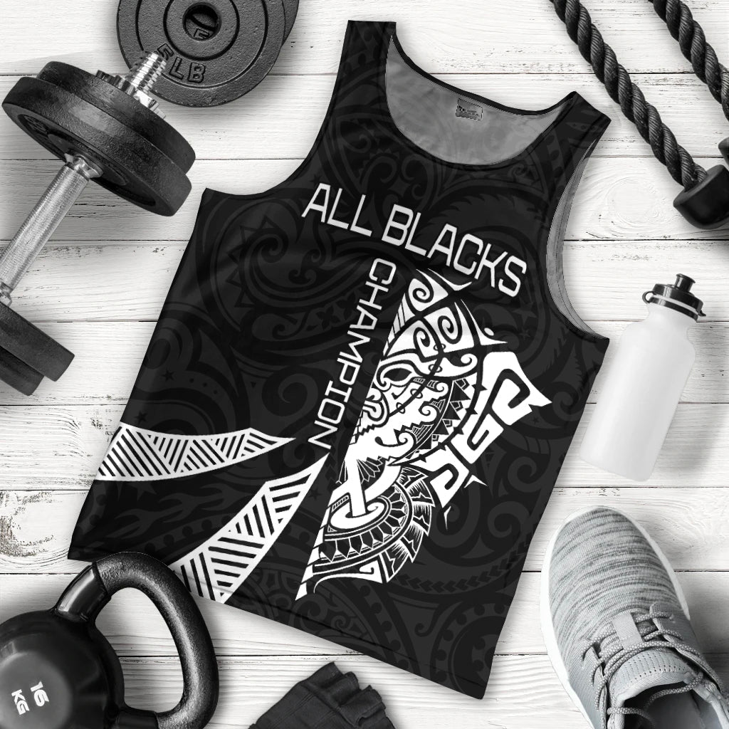 New Zealand Rugby Men Tank Top Haka All Black mix Ta Moko - Vibe Hoodie Shop