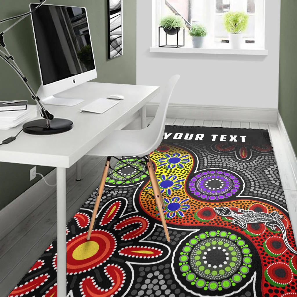 (Custom Personalised) All Stars Christmas Area Rug Indigenous Dreamtime - Vibe Hoodie Shop