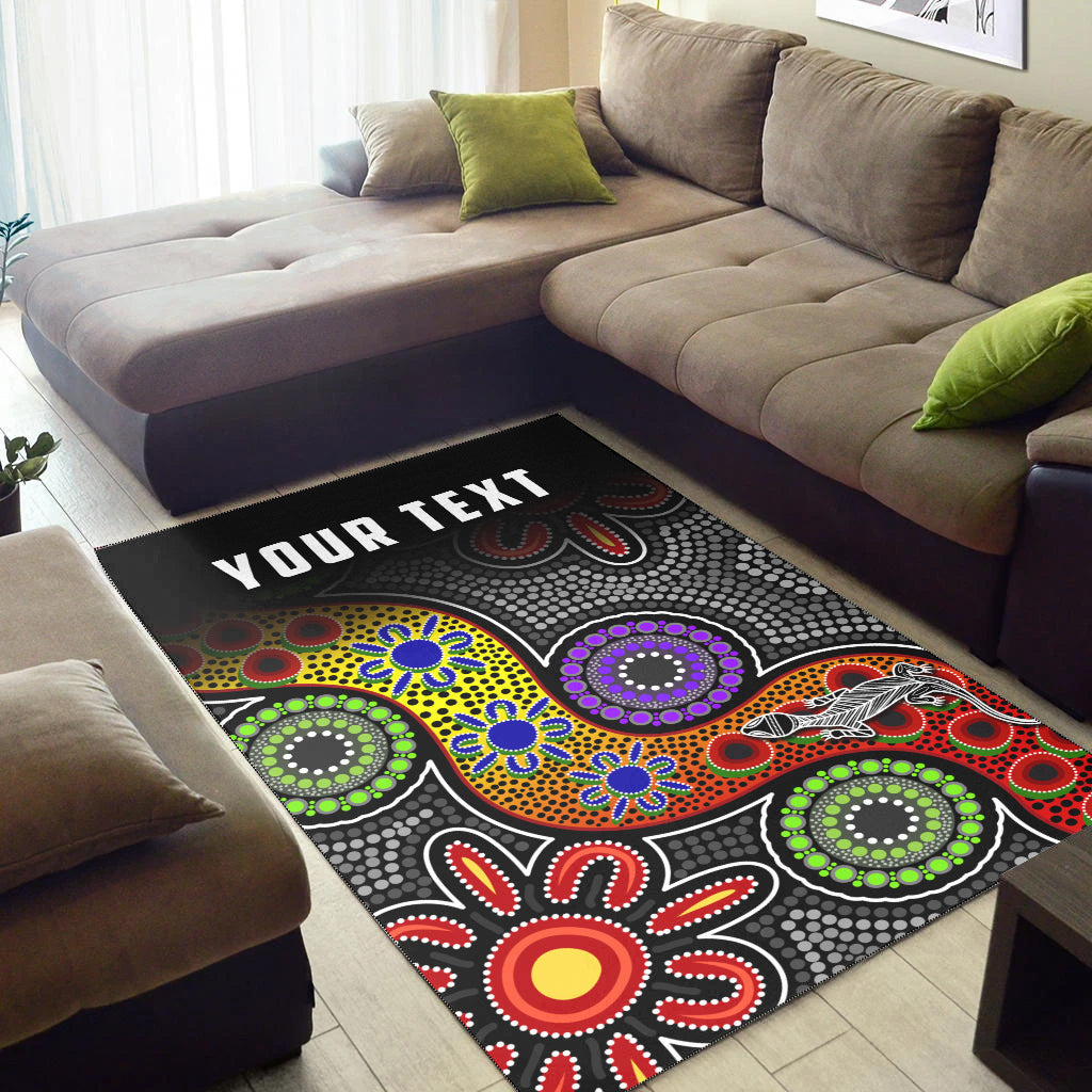 (Custom Personalised) All Stars Christmas Area Rug Indigenous Dreamtime - Vibe Hoodie Shop