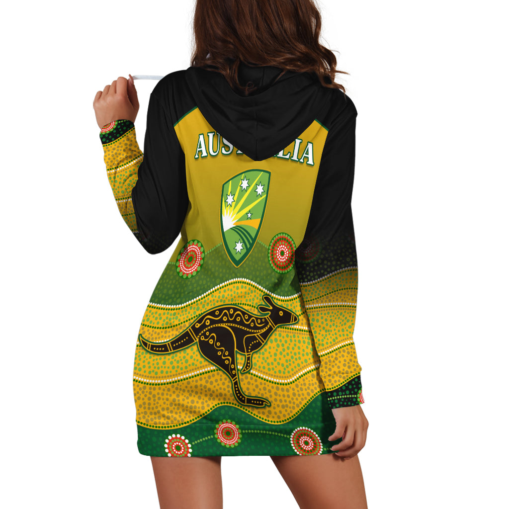 (Custom Personalised) Cricket Australia Hoodie Dress Indigenous Kangaroo - Vibe Hoodie Shop