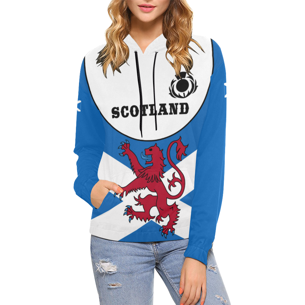 Scotland Hoodie Lion Thistle - Football Style - Vibe Hoodie Shop