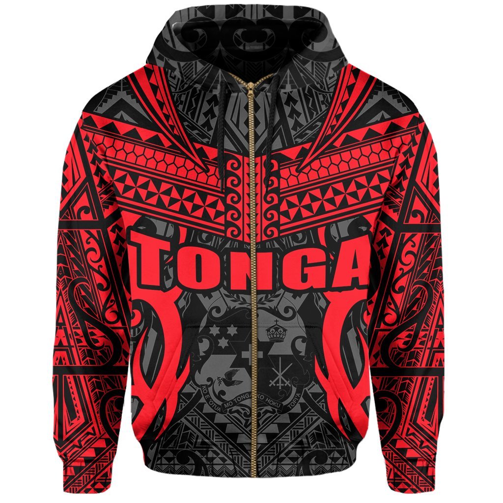 Tonga Hoodie - Kingdom Of Tonga Zip Hoodie - Vibe Hoodie Shop