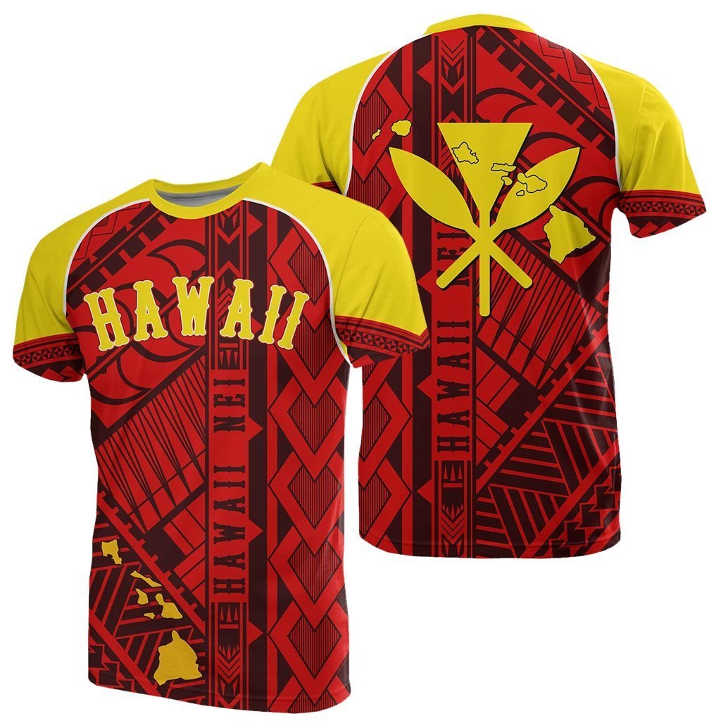 Hawaii Nei Polynesian T shirt Red - Vibe Hoodie Shop