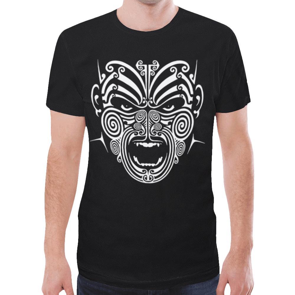 New Zealand Shirt, The Maori Moko Warface T shirt - Vibe Hoodie Shop