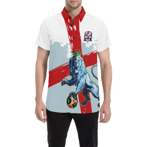 England Lion World Cup 2018 Short Sleeve Shirt - Vibe Hoodie Shop