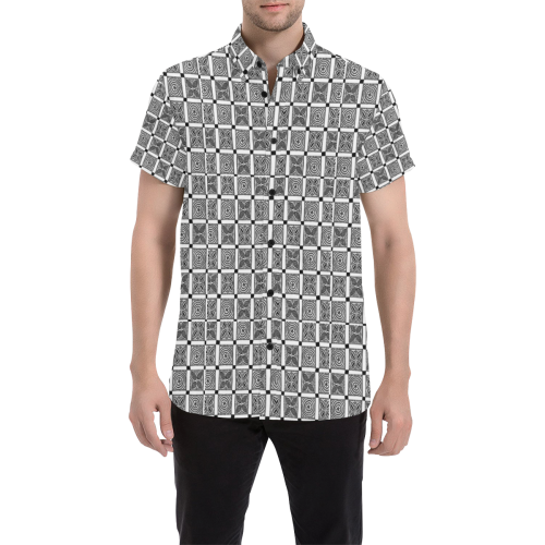 Tapa Moresquares All Over Print Short Sleeve Shirts - Vibe Hoodie Shop