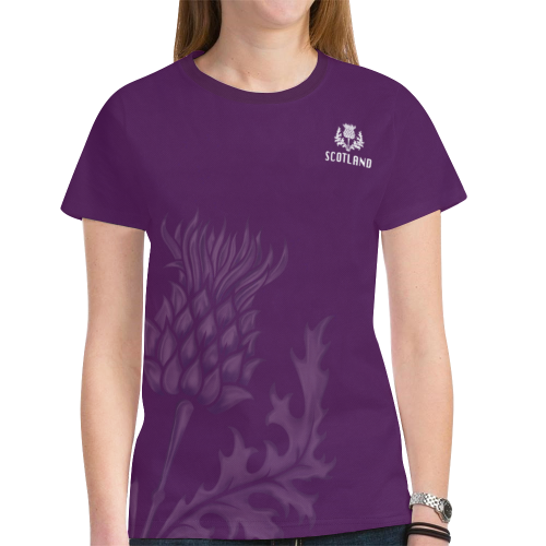 Scotland T shirt - Unisex Purple Thistle - Vibe Hoodie Shop