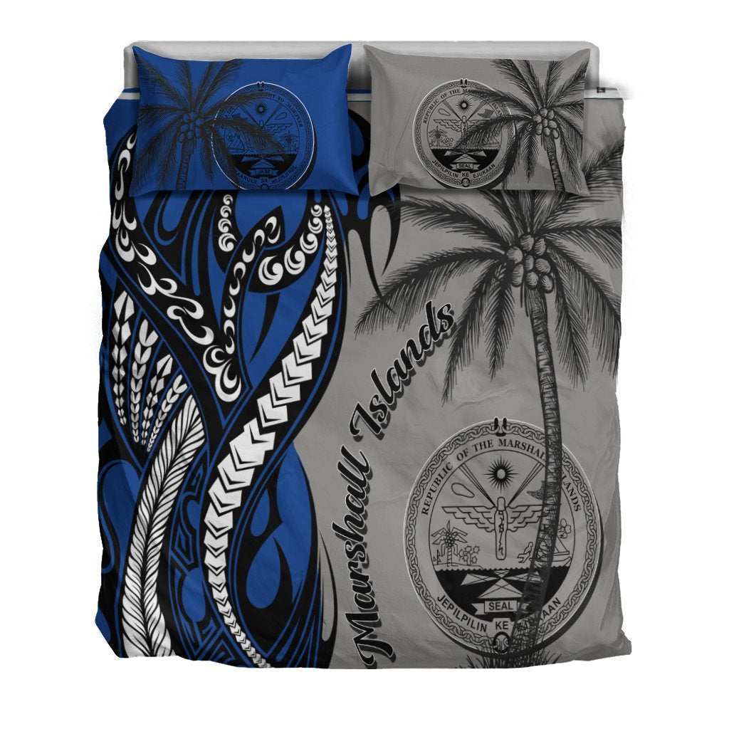 Marshall Islands Bedding Set - Classical Coconut Tree - Vibe Hoodie Shop