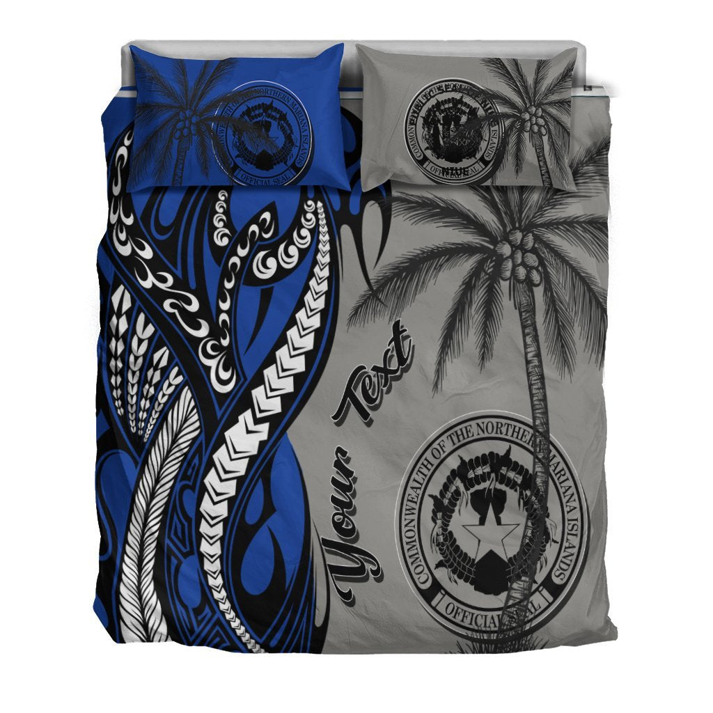 Northern Mariana Islands Custom Personalized Bedding Set - Classical Coconut Tree - Vibe Hoodie Shop