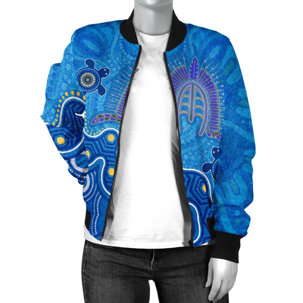 Torres Strait Women's Bomber Jacket - Dhari And Turtle - Vibe Hoodie Shop